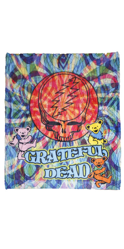 Grateful Dead SYF Swirls Fleece Throw Blanket 50x60