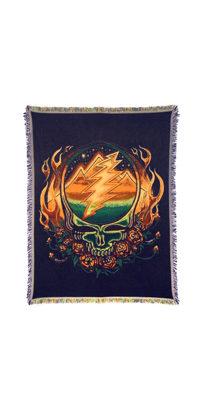 Grateful Dead Scarlet Fire SYF Woven Cotton Blanket 53x69