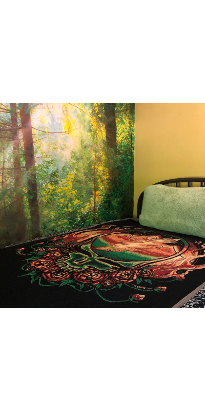 Grateful Dead Scarlet Fire SYF Woven Cotton Blanket 53x69