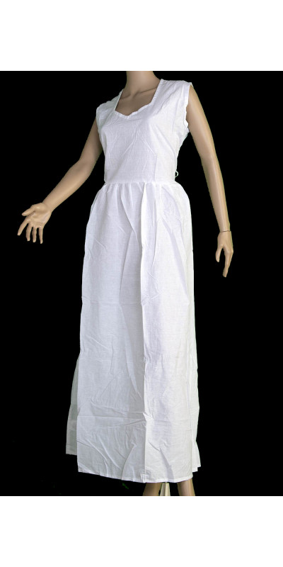 Blank White Long Dress for Tie-Dyeing 100% Cotton