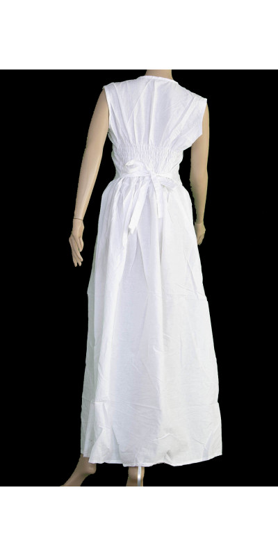 Blank White Long Dress for Tie-Dyeing 100% Rayon *SIZE SM ONLY*