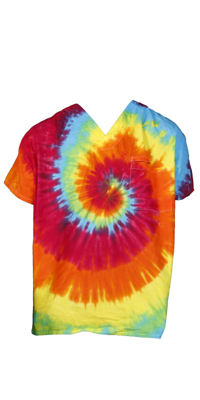 Blank White Scrubs for Tie-Dyeing 100% Cotton