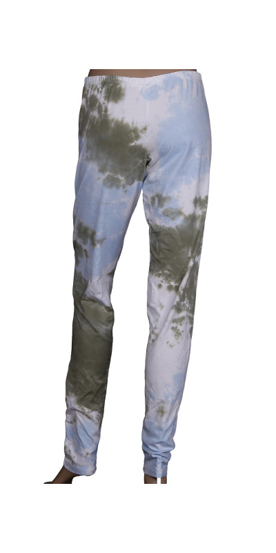 Blank White Leggings for Tie-Dyeing Stretchy Cotton/Lycra Blend