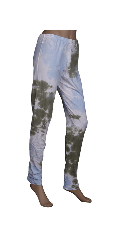 Blank White Leggings for Tie-Dyeing Stretchy Cotton/Lycra Blend