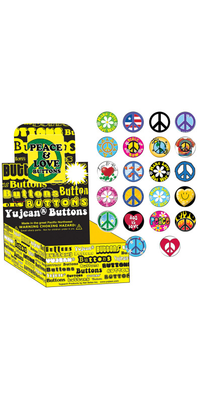 Peace and Love Button Box