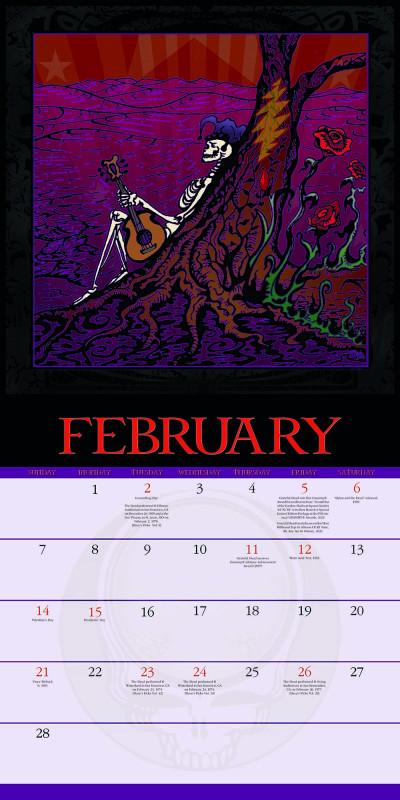 2027 Grateful Dead Official Wall Calendar  IN STOCK!