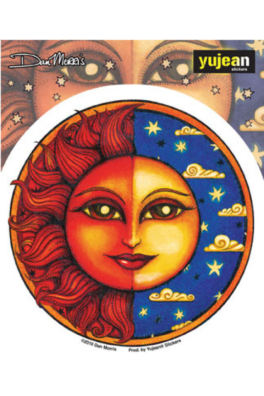 Celestial Twilight Sun Window Sticker 4.5"