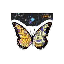 Chariot Butterfly Window Sticker 4.9"