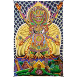 Human Evolution Heady Art Print Tapestry 53x85 - Artwork by Chris Dyer 