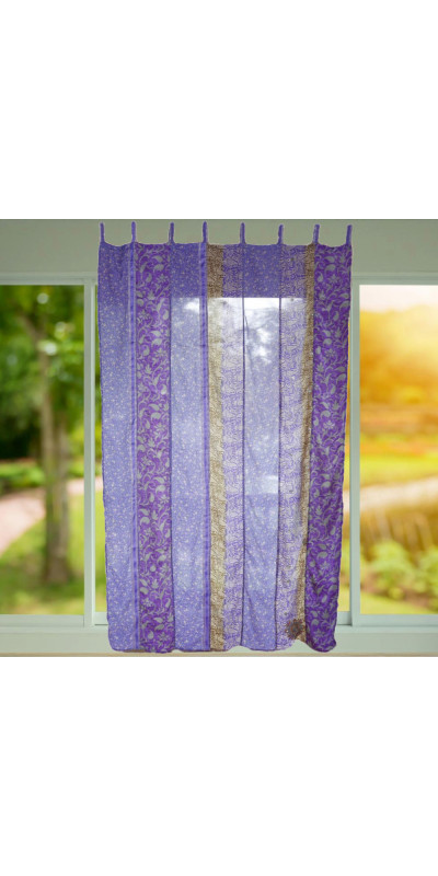 Sari Curtain 54 x 86 Inches - Purple Rain