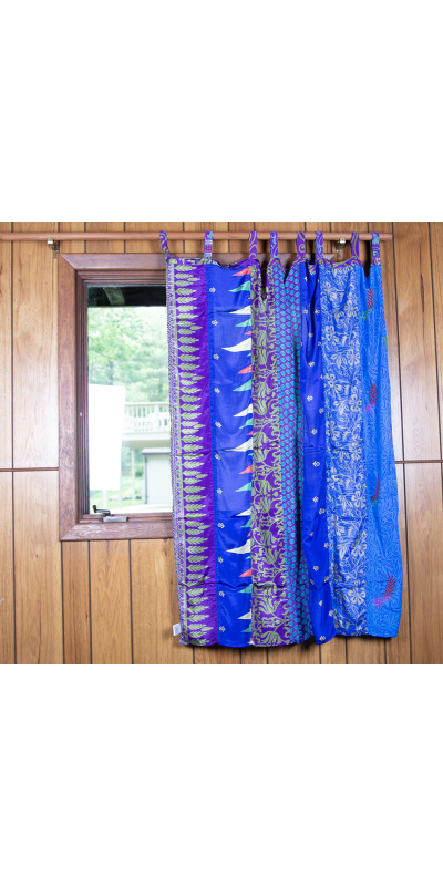 Sari Curtain 54 x 63 Inches - Velvet Sea