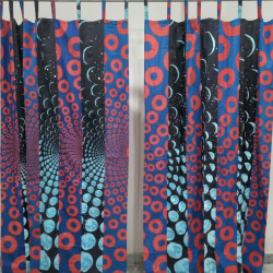 Donuts Theme - Sunshine Joy Bohemian Patchwork Curtain – Handmade Cotton Tab Top Panel – Psychedelic Hippie Home Decor *SALE*