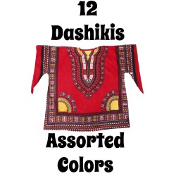 30% 0FF Wholesale Lot of 12 Assorted Dashikis by Romi