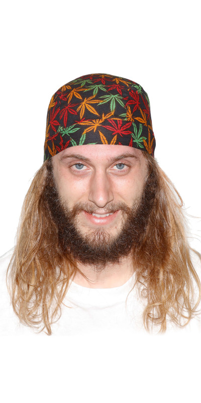 Doo Rag - Rasta Leaf Spiral *CLEARANCE*