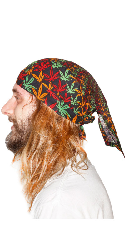 Doo Rag - Rasta Leaf Spiral *CLEARANCE*