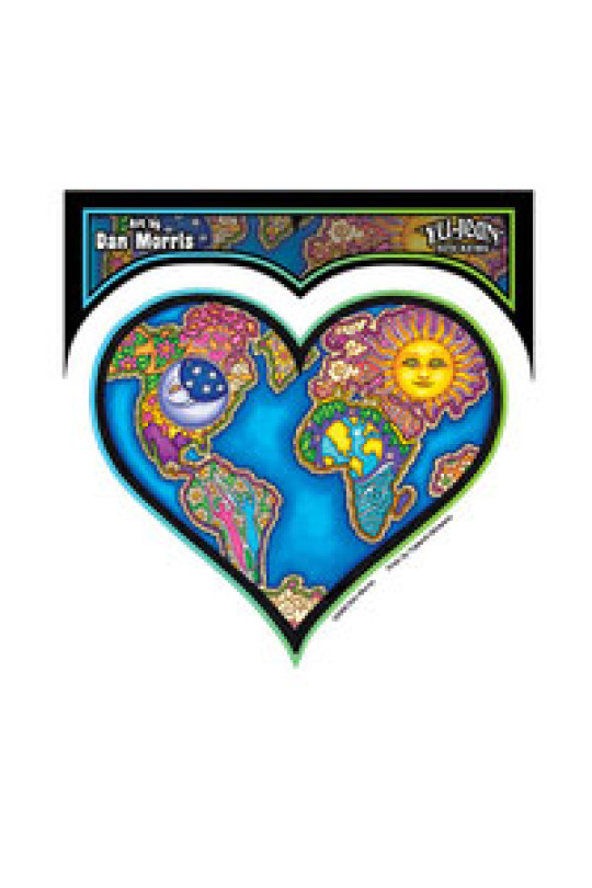 Dan Morris Earth Heart Sticker 5"