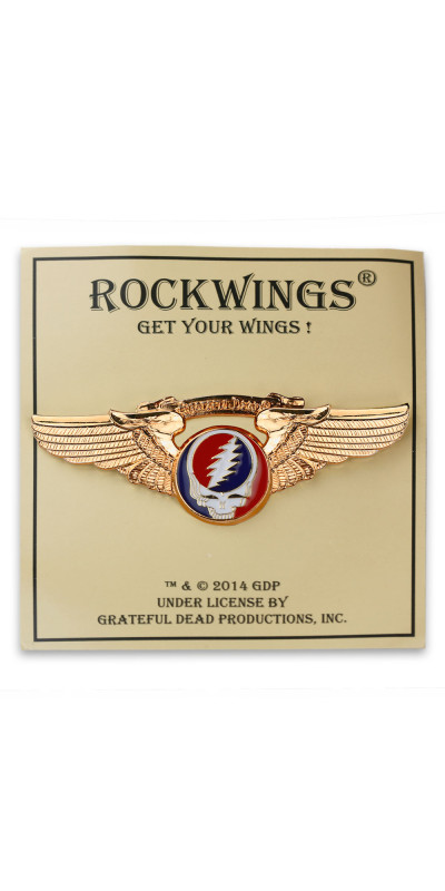Grateful Dead SYF Pilot Pin Gold Plated Rockwings