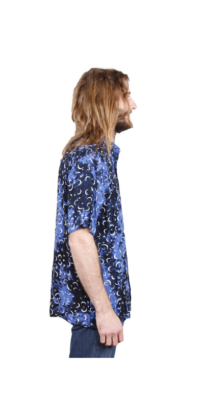 Blue Moon Batik Hary Dary Men's Button Down Camp Shirt