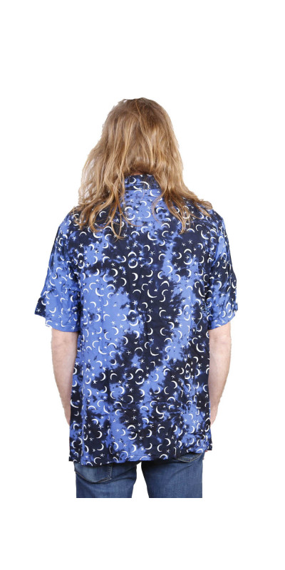 Blue Moon Batik Hary Dary Men's Button Down Camp Shirt
