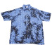 Hary Dary Men's Button Down Camp Shirt Blue Moon Batik