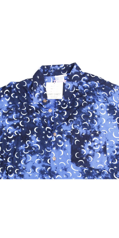 Blue Moon Batik Hary Dary Men's Button Down Camp Shirt