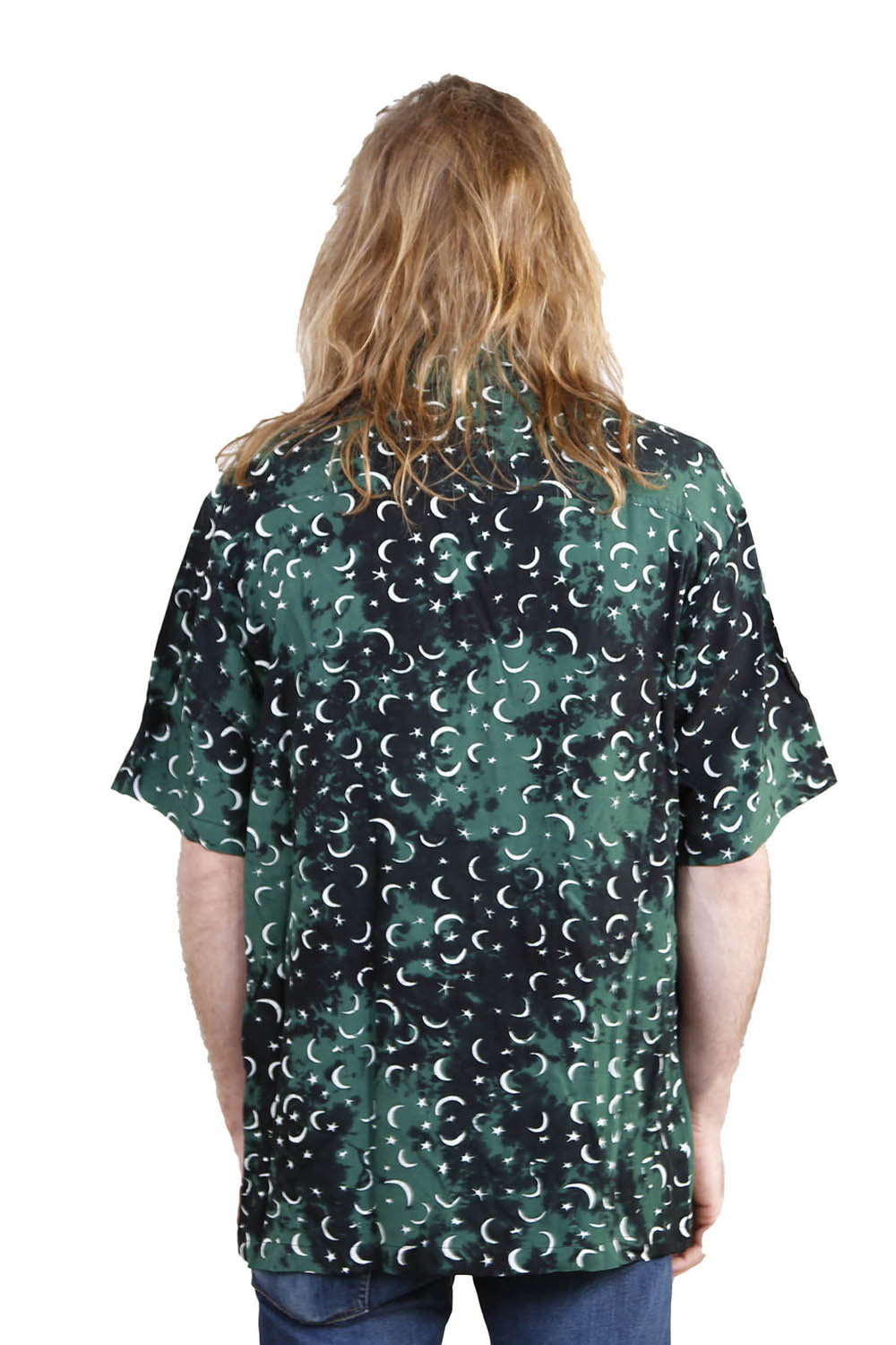 Guru-Shop Top Hippie Batik, Canotta Verde, 95% Viscosa, Taglia 38, Pezzo Unico Fatto A Mano, Commercio Equo Thailandia