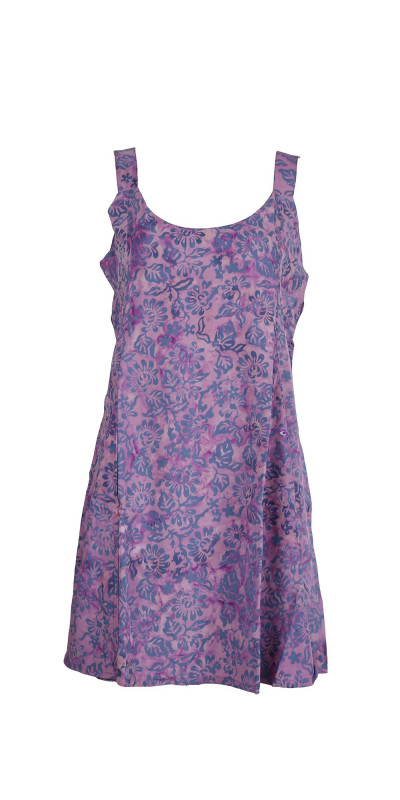 Multicolored Purple Hary Dary Short Strap Dress