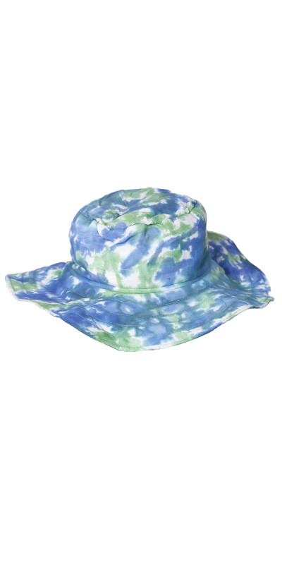 Tie Dyed Floppy Hat Blue & Green 100% Cotton **SALE**