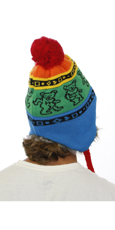 Grateful Dead Bears Ski Hat Rainbow