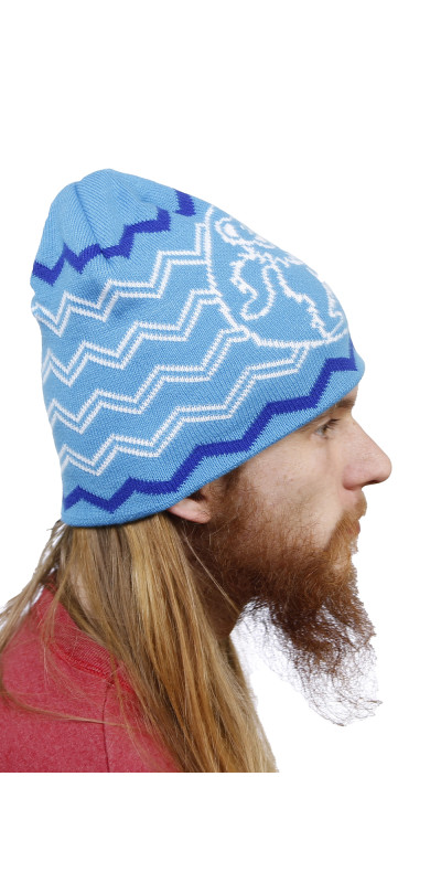 Grateful Dead Knit Beanie Hat Dancing Bear Blue