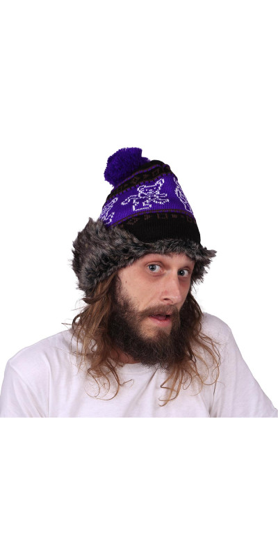 Grateful Dead Dancing Bears Ski Hat Purple
