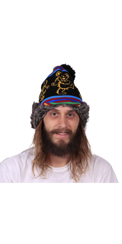 Grateful Dead Bears Ski Hat Black