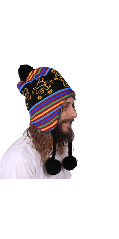 Grateful Dead Bears Ski Hat Black