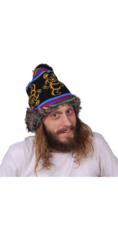Grateful Dead Bears Ski Hat Black