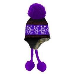 Grateful Dead Dancing Bears Ski Hat Purple