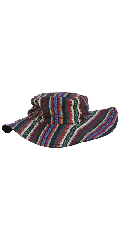 Floppy Woven Hat - Multi Stripe **SALE**