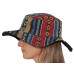 Floppy Woven Hat - Red/Blue