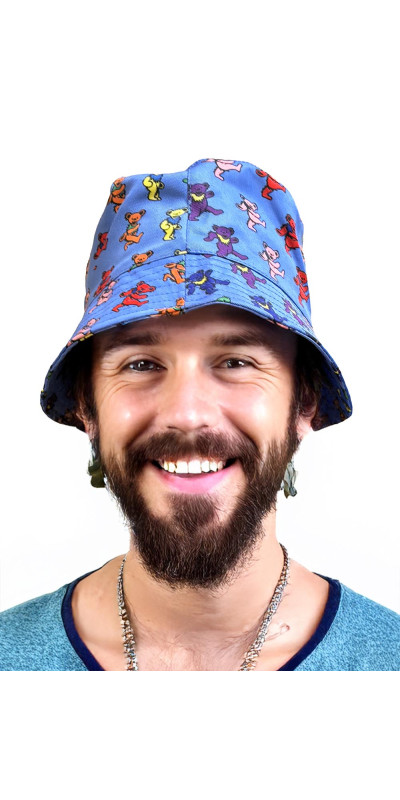 Grateful Dead Bucket Hat Dancing Bear Blue