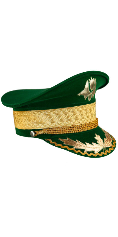 Green Velvet Marching Band Hat