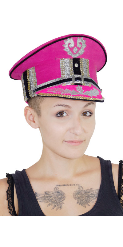 Pink Velvet Marching Band Hat