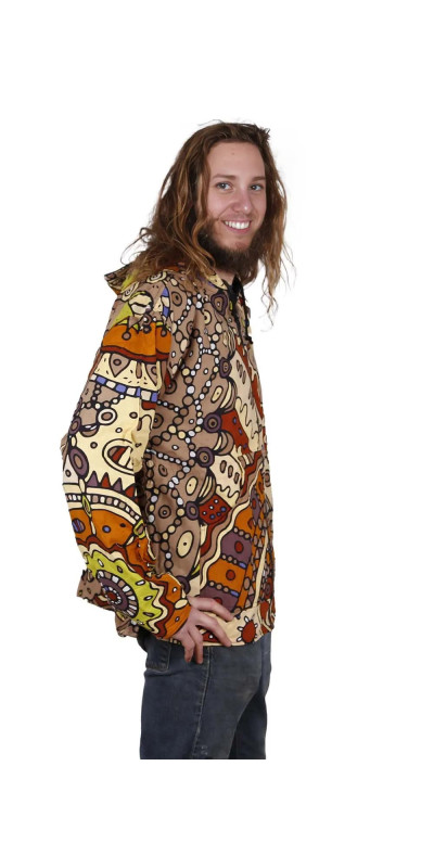 Reversible Fleece Lined Pullover Hoodie - Plant Dream