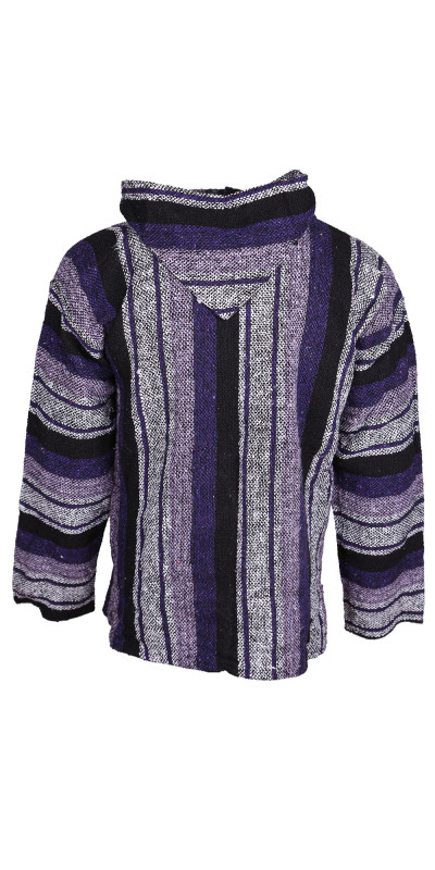 Baja Joy Pull Over Hoodie Purple Stripes