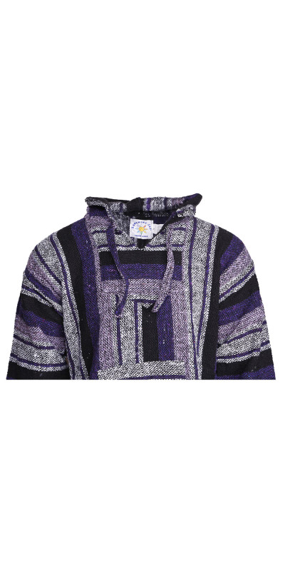 Baja Joy Pull Over Hoodie Purple Stripes