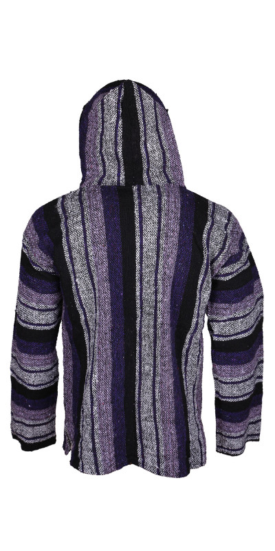 Baja Joy Pull Over Hoodie Purple Stripes