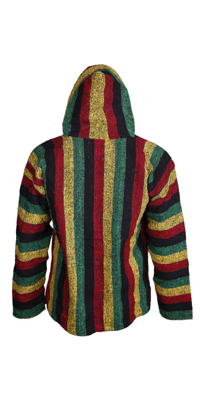 Baja Joy Pull Over Hoodie Rasta Stripe