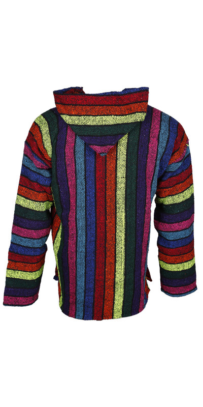 Baja Joy Pull Over Hoodie Neon Rainbow