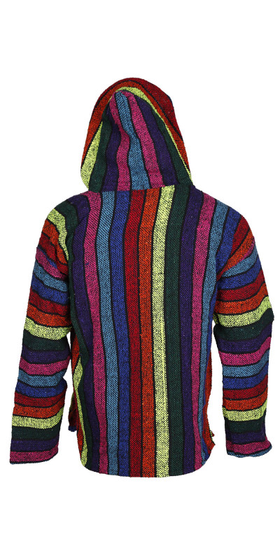Baja Joy Pull Over Hoodie Neon Rainbow