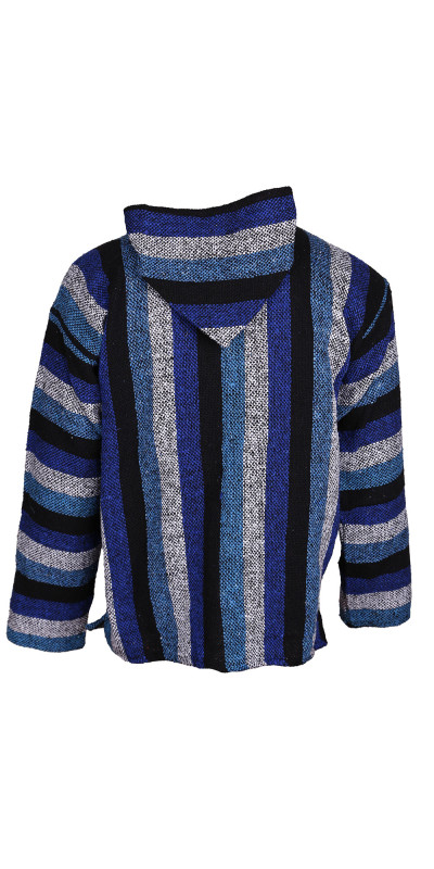 Baja Joy Pull Over Hoodie Royal Blue Stripe