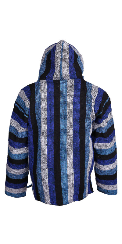 Baja Joy Pull Over Hoodie Royal Blue Stripe