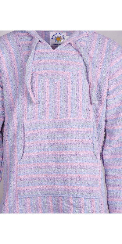 Baja Joy Pull Over Hoodie Pastel Stripe